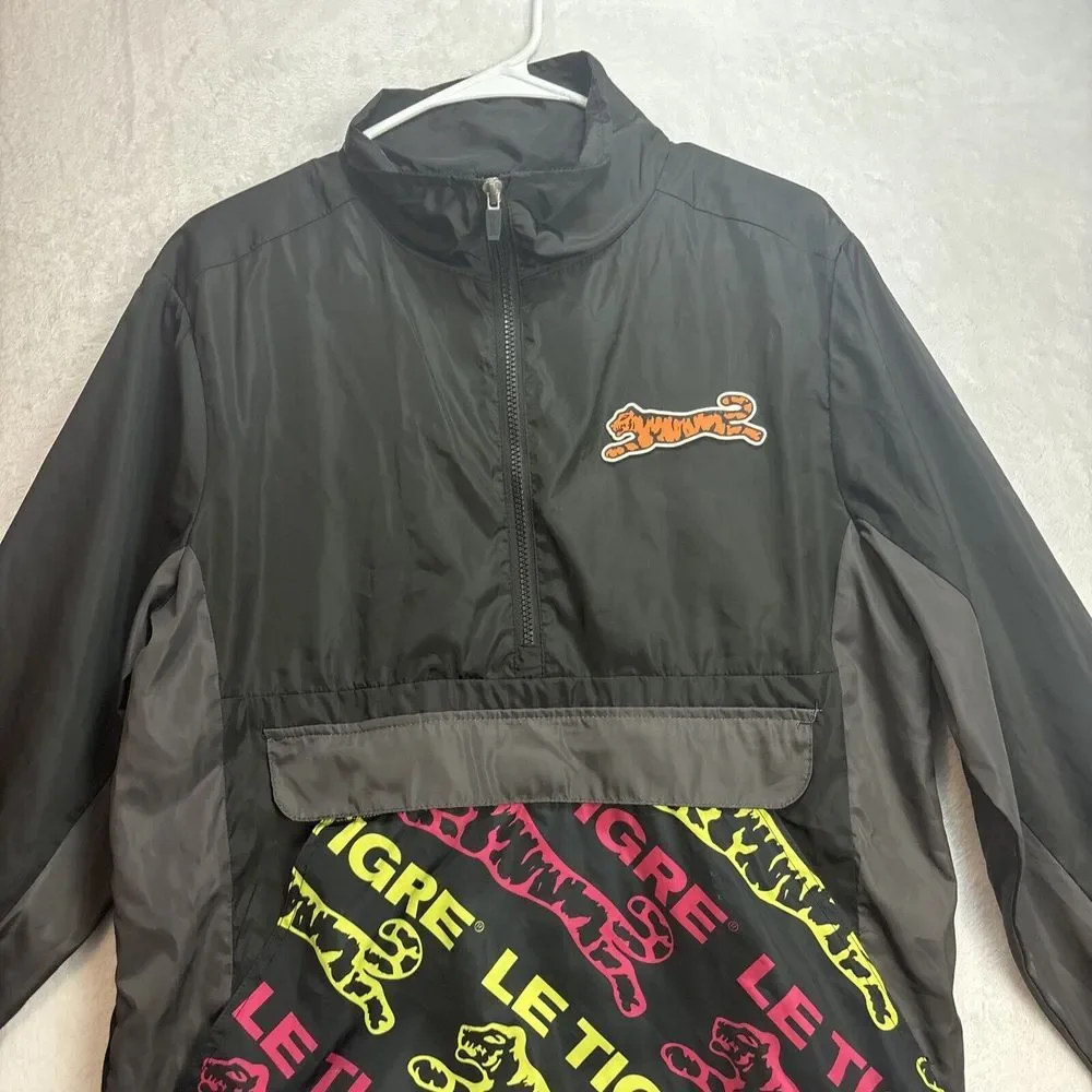 Le Tigre Pullover Jacket Half Zip Windbreaker Size Small